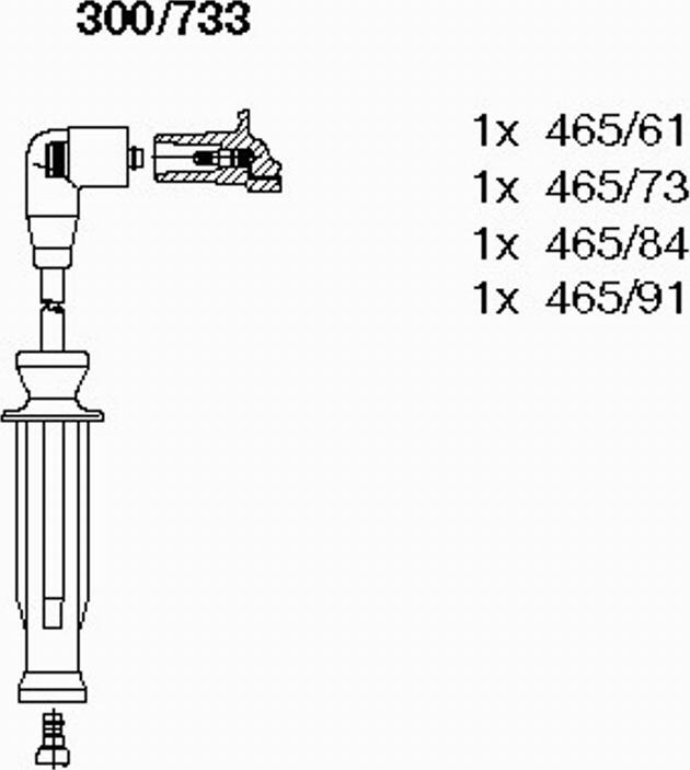 Bremi 300/733 - Комплект запалителеи кабели vvparts.bg