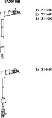 Bremi 3A00/158 - Комплект запалителеи кабели vvparts.bg