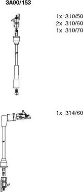 Bremi 3A00/153 - Комплект запалителеи кабели vvparts.bg