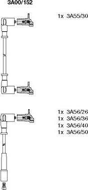 Bremi 3A00/152 - Комплект запалителеи кабели vvparts.bg