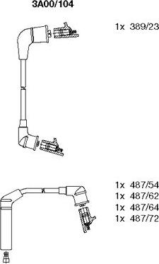 Bremi 3A00/104 - Комплект запалителеи кабели vvparts.bg