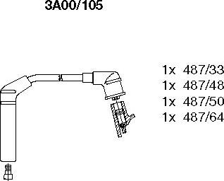 Bremi 3A00/105 - Комплект запалителеи кабели vvparts.bg