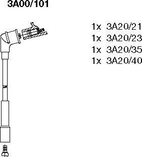 Bremi 3A00/101 - Комплект запалителеи кабели vvparts.bg