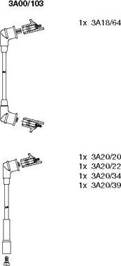 Bremi 3A00/103 - Комплект запалителеи кабели vvparts.bg