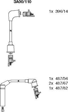 Bremi 3A00/110 - Комплект запалителеи кабели vvparts.bg
