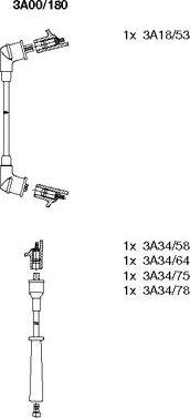 Bremi 3A00/180 - Комплект запалителеи кабели vvparts.bg