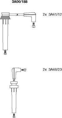 Bremi 3A00/188 - Комплект запалителеи кабели vvparts.bg