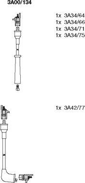 Bremi 3A00/134 - Комплект запалителеи кабели vvparts.bg