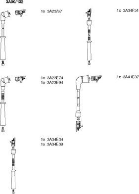 Bremi 3A00/132 - Комплект запалителеи кабели vvparts.bg