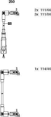 Bremi 250 - Комплект запалителеи кабели vvparts.bg