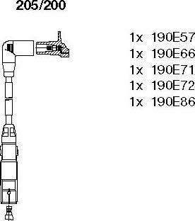 Bremi 205/200 - Комплект запалителеи кабели vvparts.bg