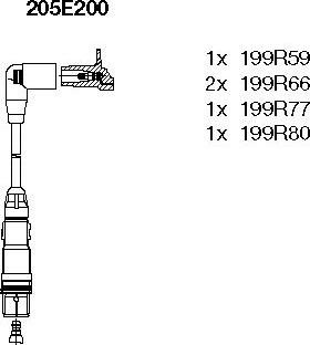 Bremi 205E200 - Комплект запалителеи кабели vvparts.bg