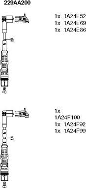 Bremi 229AA200 - Комплект запалителеи кабели vvparts.bg