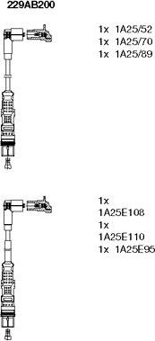 Bremi 229AB200 - Комплект запалителеи кабели vvparts.bg