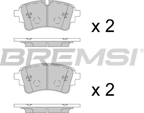 Bremsi BP3909 - Комплект спирачно феродо, дискови спирачки vvparts.bg