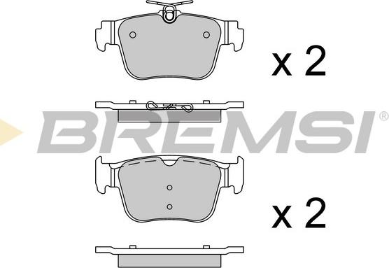 Bremsi BP3925 - Комплект спирачно феродо, дискови спирачки vvparts.bg