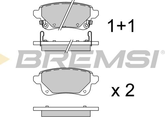 Bremsi BP3920 - Комплект спирачно феродо, дискови спирачки vvparts.bg