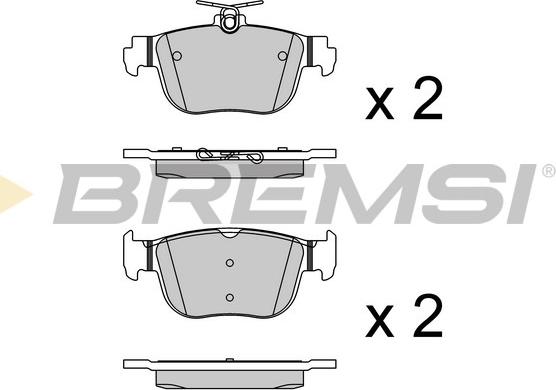 Bremsi BP3921 - Комплект спирачно феродо, дискови спирачки vvparts.bg