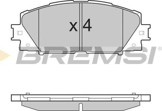 Bremsi BP3498 - Комплект спирачно феродо, дискови спирачки vvparts.bg