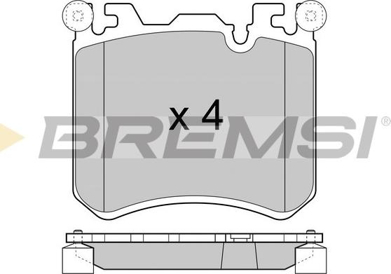 Bremsi BP3419 - Комплект спирачно феродо, дискови спирачки vvparts.bg