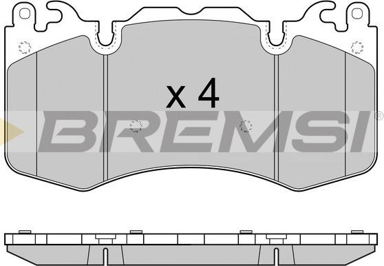 Bremsi BP3414 - Комплект спирачно феродо, дискови спирачки vvparts.bg