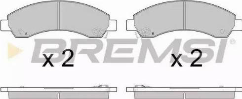 Bremsi BP3411 - Комплект спирачно феродо, дискови спирачки vvparts.bg