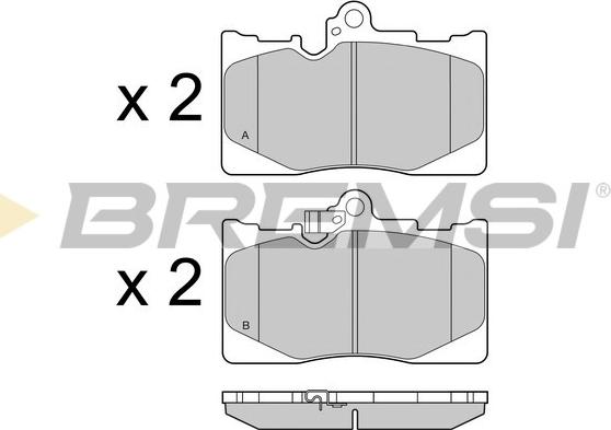 Bremsi BP3418 - Комплект спирачно феродо, дискови спирачки vvparts.bg