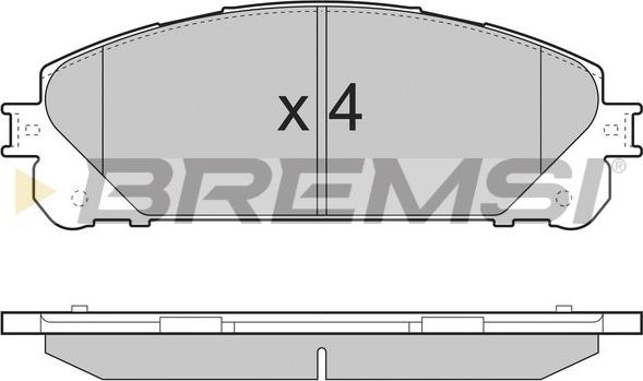 Bremsi BP3481 - Комплект спирачно феродо, дискови спирачки vvparts.bg