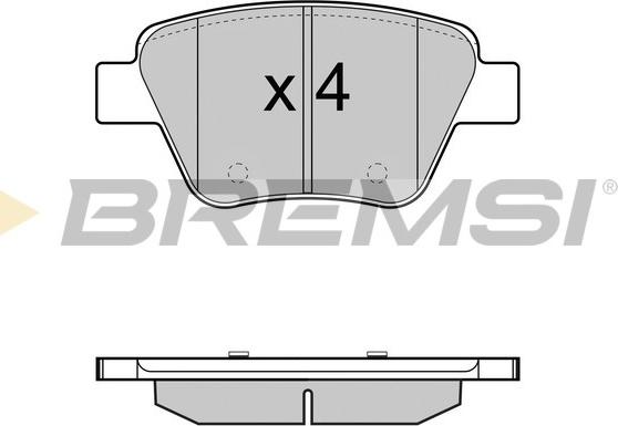 Bremsi BP3429 - Комплект спирачно феродо, дискови спирачки vvparts.bg