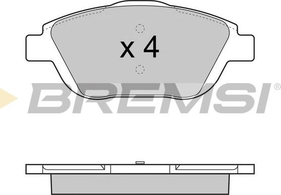 Bremsi BP3428 - Комплект спирачно феродо, дискови спирачки vvparts.bg