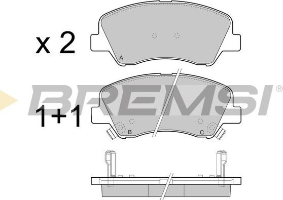 MDR MFP-2K24 - Комплект спирачно феродо, дискови спирачки vvparts.bg