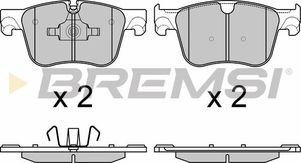 Bremsi BP3598 - Комплект спирачно феродо, дискови спирачки vvparts.bg
