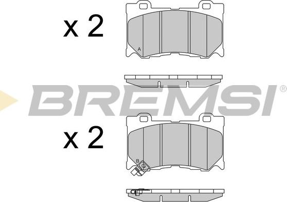 Bremsi BP3540 - Комплект спирачно феродо, дискови спирачки vvparts.bg