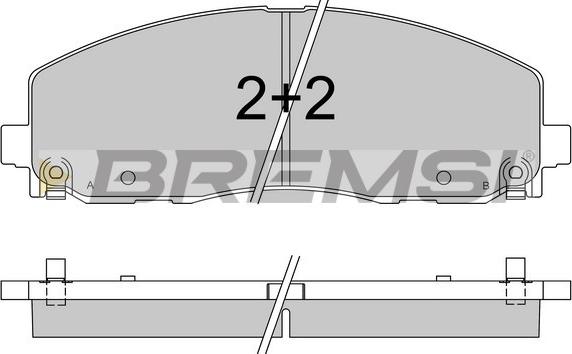 Bremsi BP3543 - Комплект спирачно феродо, дискови спирачки vvparts.bg