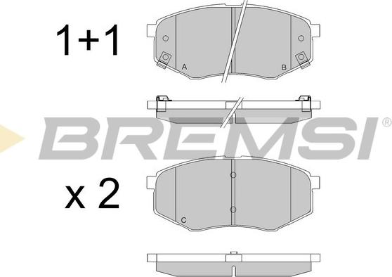 Bremsi BP3547 - Комплект спирачно феродо, дискови спирачки vvparts.bg