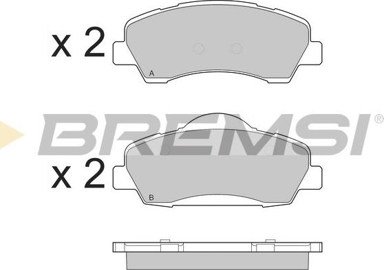 Bremsi BP3559 - Комплект спирачно феродо, дискови спирачки vvparts.bg