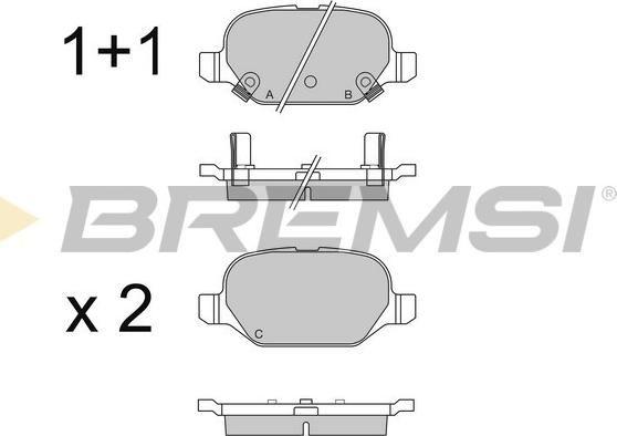 Bremsi BP3550 - Комплект спирачно феродо, дискови спирачки vvparts.bg