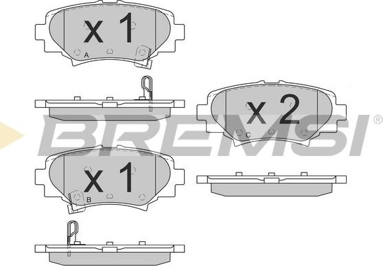 Bremsi BP3557 - Комплект спирачно феродо, дискови спирачки vvparts.bg