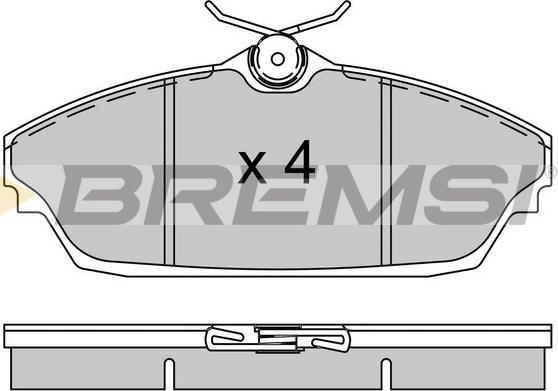 Bremsi BP3505 - Комплект спирачно феродо, дискови спирачки vvparts.bg