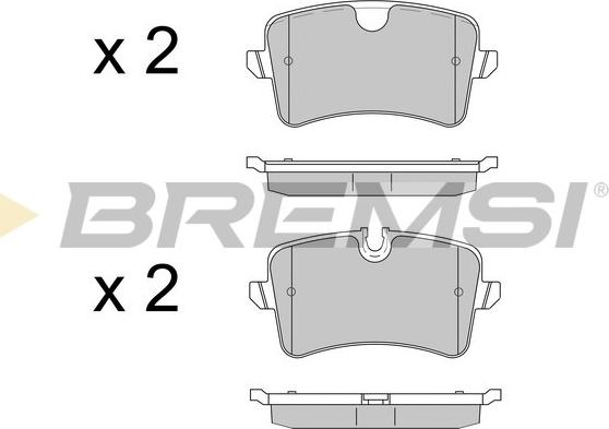 Bremsi BP3502 - Комплект спирачно феродо, дискови спирачки vvparts.bg