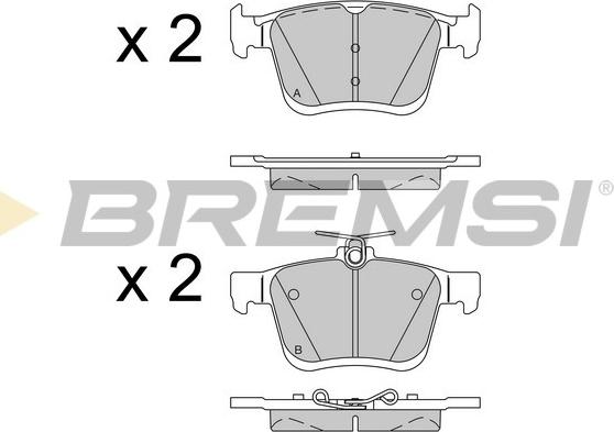 Bremsi BP3518 - Комплект спирачно феродо, дискови спирачки vvparts.bg