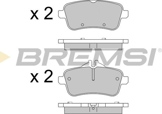 Bremsi BP3538 - Комплект спирачно феродо, дискови спирачки vvparts.bg