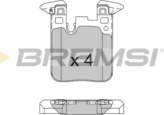 Bremsi BP3521 - Комплект спирачно феродо, дискови спирачки vvparts.bg