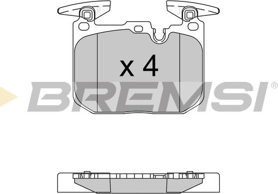 Bremsi BP3522 - Комплект спирачно феродо, дискови спирачки vvparts.bg