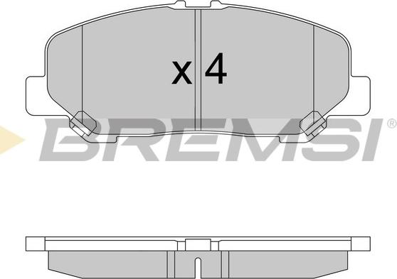 Bremsi BP3579 - Комплект спирачно феродо, дискови спирачки vvparts.bg