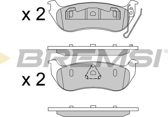 Bremsi BP3576 - Комплект спирачно феродо, дискови спирачки vvparts.bg