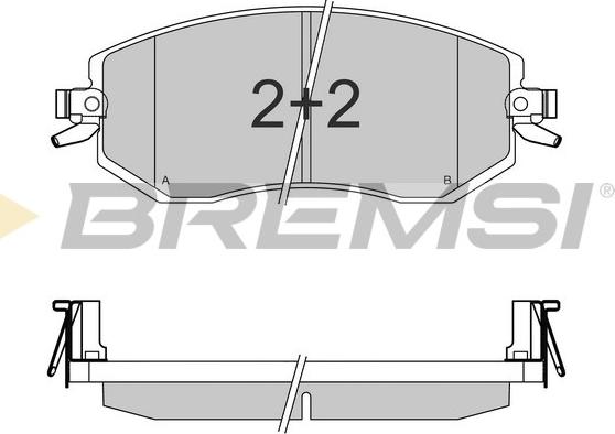 Bremsi BP3570 - Комплект спирачно феродо, дискови спирачки vvparts.bg
