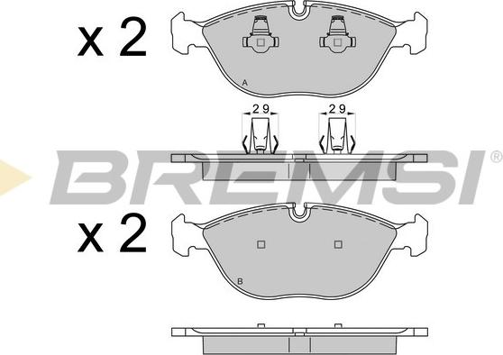 Bremsi BP3571 - Комплект спирачно феродо, дискови спирачки vvparts.bg