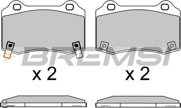 Bremsi BP3649 - Комплект спирачно феродо, дискови спирачки vvparts.bg