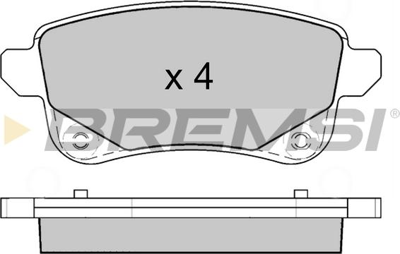 Bremsi BP3645 - Комплект спирачно феродо, дискови спирачки vvparts.bg